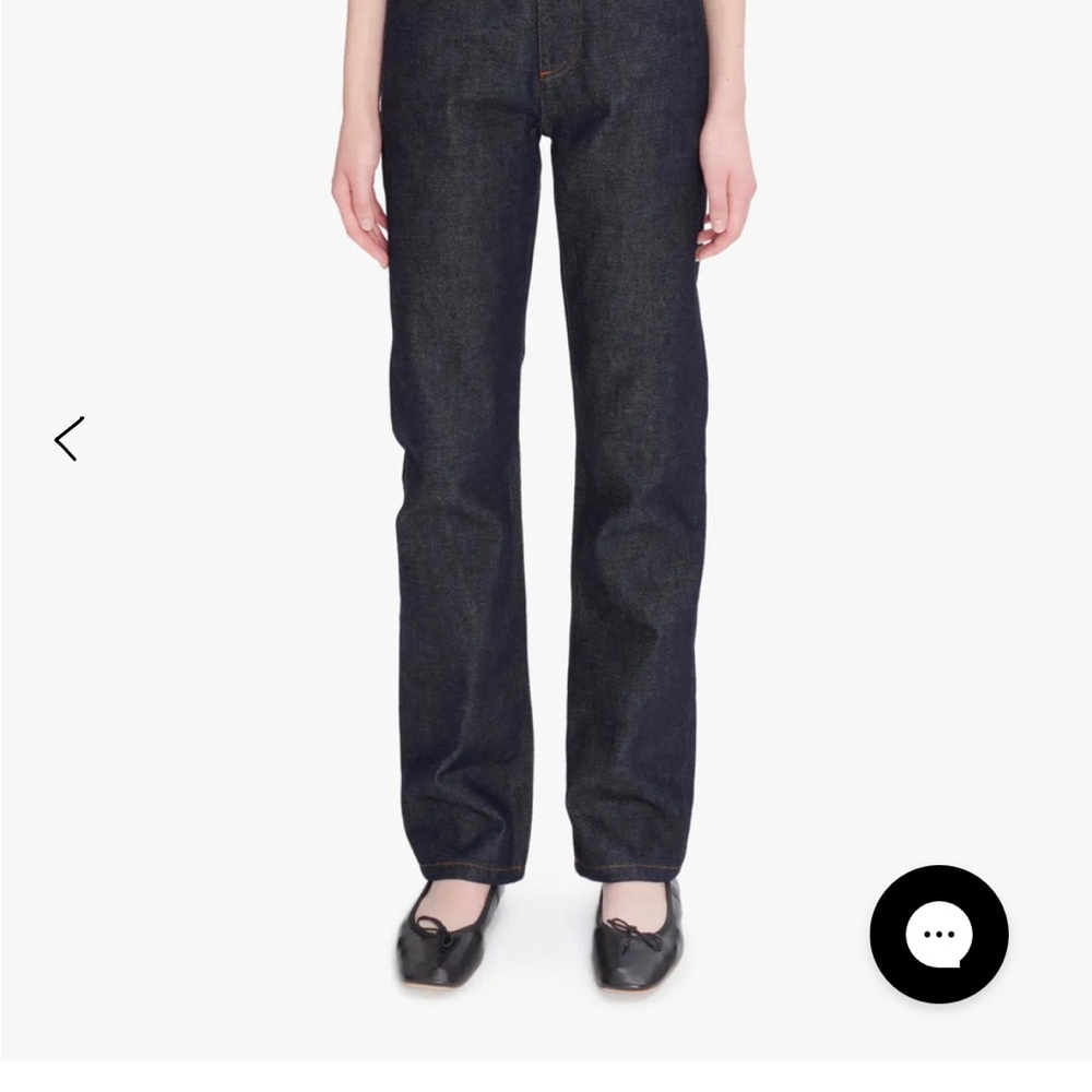 A.P.C. standard straight leg dark wash 100% cotton selvedge jean